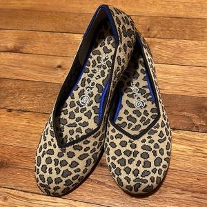 COPY - Rothy’s Cheetah The Spot Rounded Flats. Like new, worn 2x’s.